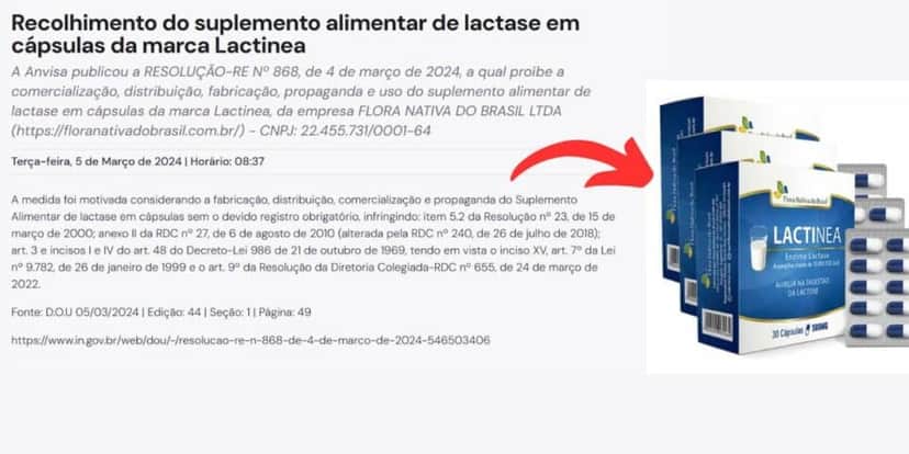Resolução da ANVISA contra produto da Flora Nativa do Brasil (Foto Reprodução/ANVISA) Resolução da ANVISA contra produto da Flora Nativa do Brasil (Foto Reprodução/ANVISA)