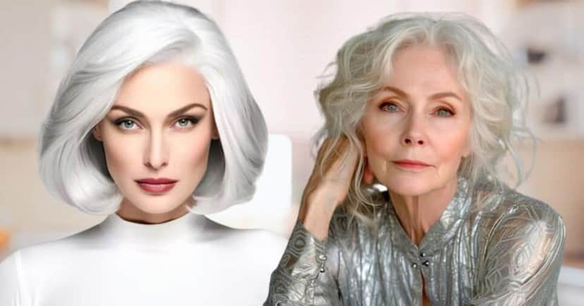 Mulheres com o cabelo branco (Fotos: Canva) Mulheres com o cabelo branco (Fotos: Canva)