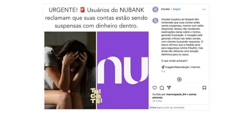 Publicação sobre suspensão de contas(Fotos: Reproduções / Instagram) Publicação sobre suspensão de contas(Fotos: Reproduções / Instagram)