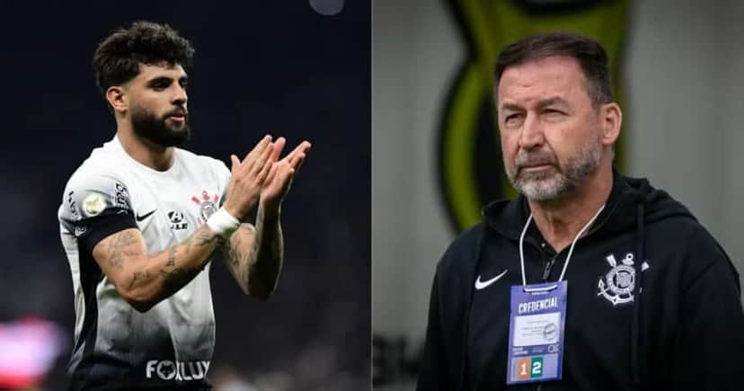 Augusto Melo bate martelo sobre adeus de Yuri Alberto no Corinthians (Reprodução/Playmarker Brasil/Globo Esporte) Augusto Melo bate martelo sobre adeus de Yuri Alberto no Corinthians (Reprodução/Playmarker Brasil/Globo Esporte)