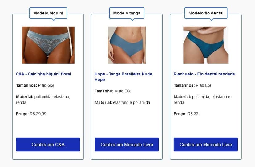 Azul (Foto: Reprodução / Google Shopping) Azul (Foto: Reprodução / Google Shopping)