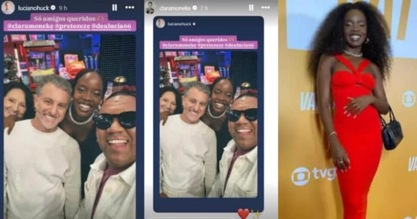 Luciano Huck compartilha foto ao lado de atriz da Globo (Foto: Reprodução/Montagem TV Foco) Luciano Huck compartilha foto ao lado de atriz da Globo (Foto: Reprodução/Montagem TV Foco)