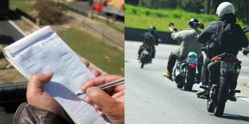 Lei das placas com multa pesada para donos de moto (Reprodução: Montagem TV Foco) Lei das placas com multa pesada para donos de moto (Reprodução: Montagem TV Foco)