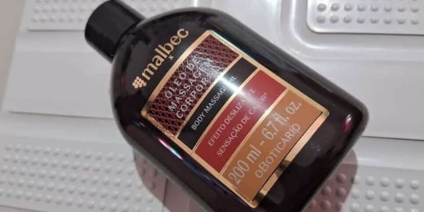Malbec X - Óleo de Massagem 200ml (Foto Reprodução/Shopee) Malbec X - Óleo de Massagem 200ml (Foto Reprodução/Shopee)