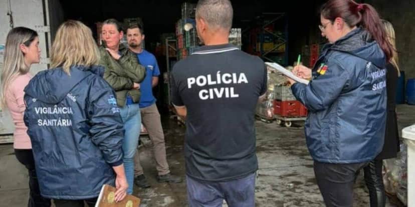 Ação da Vigilância Sanitária com a Polícia Civil em Guaíba (Foto Reprodução/MPRS) Ação da Vigilância Sanitária com a Polícia Civil em Guaíba (Foto Reprodução/MPRS)