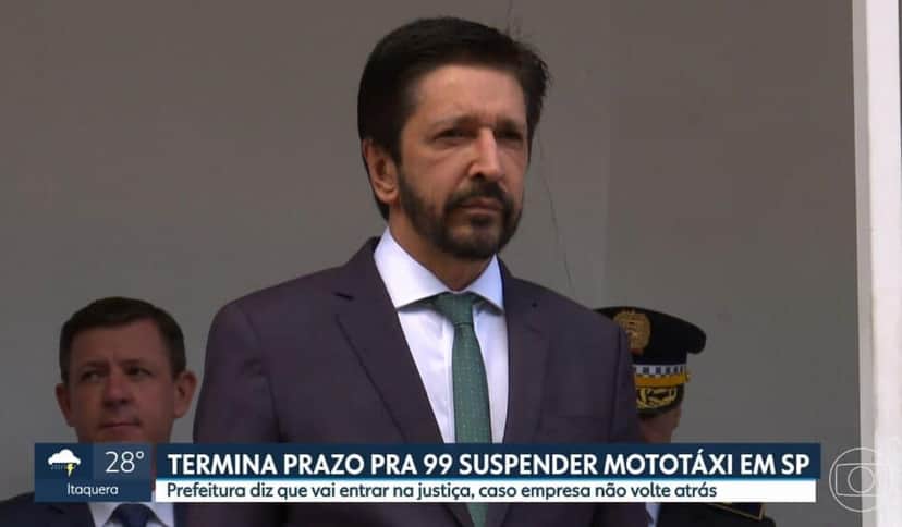 Mesmo com o prazo de suspensão a 99 continuou a oferecer o serviço (Foto Reprodução/Globo) Mesmo com o prazo de suspensão a 99 continuou a oferecer o serviço (Foto Reprodução/Globo)