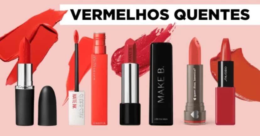 Batons vermelhos quentes (Foto: Reprodução/ Internet) Batons vermelhos quentes (Foto: Reprodução/ Internet)
