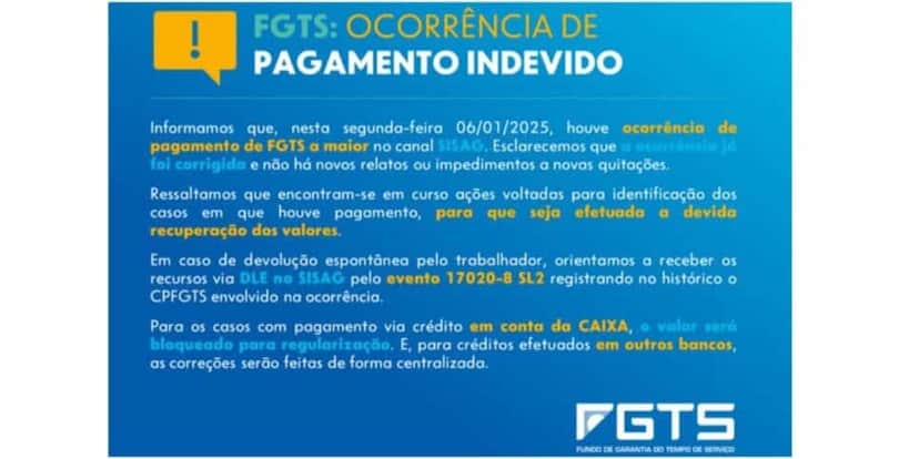 Comunicado Caixa (Foto: Divulgação) Comunicado Caixa (Foto: Divulgação)