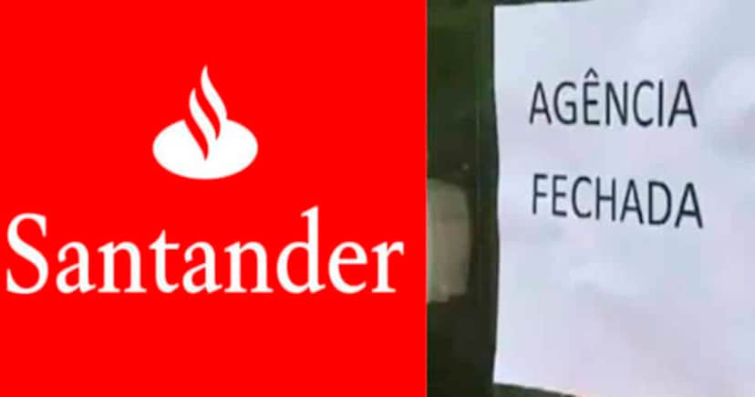 Santander - Agencia fechada (Foto: Reprodução) Santander - Agencia fechada (Foto: Reprodução)