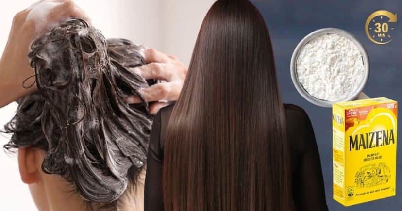 Cabelo liso e Maizena (Foto: Reprodução / Canva / Montagem TV Foco)