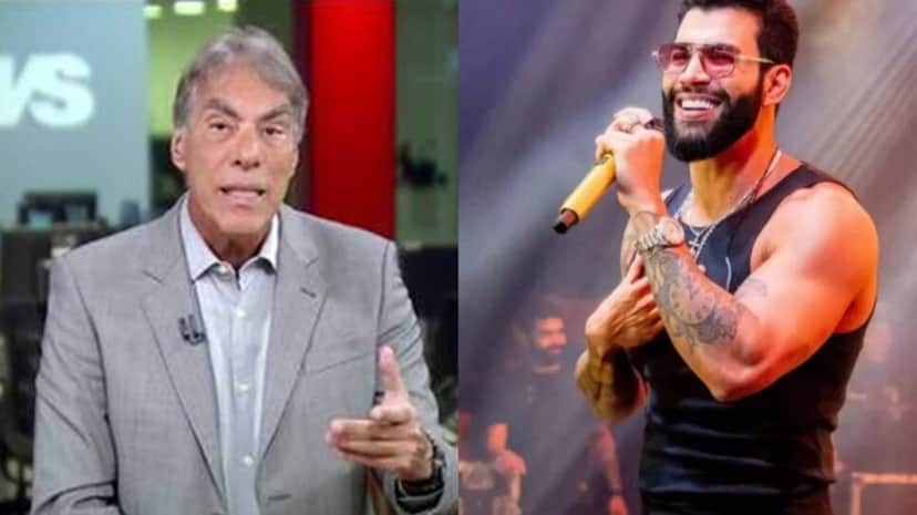 Gusttavo Lima rebate deboche de âncora (Fotos: Reprodução/ Instagram/ GloboNews/ Montagem) Gusttavo Lima rebate deboche de âncora (Fotos: Reprodução/ Instagram/ GloboNews/ Montagem)