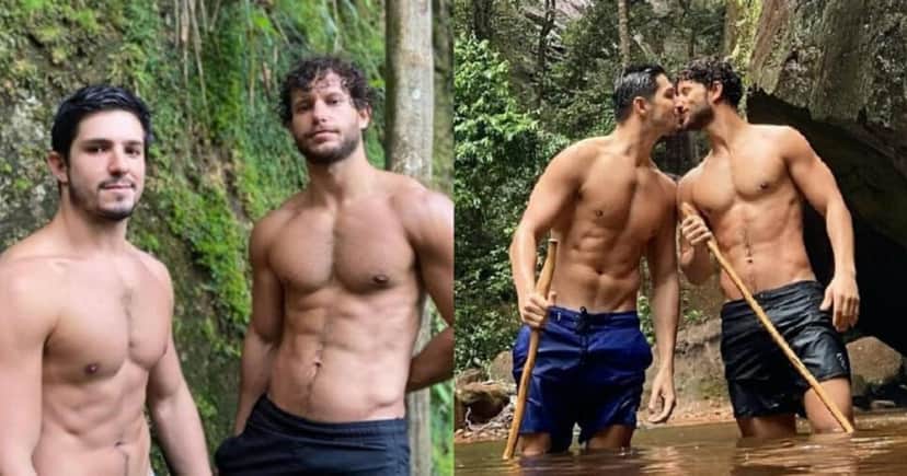 O ator da Globo ao lado de seu noivo, Heron Leal (Foto: Reprodução/Montagem TV Foco) O ator da Globo ao lado de seu noivo, Heron Leal (Foto: Reprodução/Montagem TV Foco)