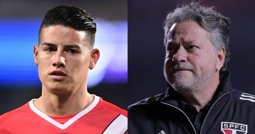 São Paulo: James Rodríguez se aproxima de outro time da Série A (Foto: Reprodução/Montagem TV Foco) São Paulo: James Rodríguez se aproxima de outro time da Série A (Foto: Reprodução/Montagem TV Foco)