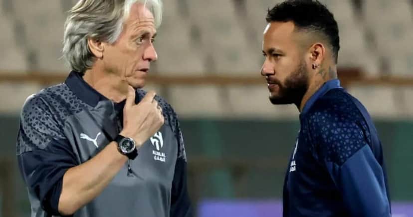 Neymar e Jorge Jesus no Al-Hilal (Foto: Getty) Neymar e Jorge Jesus no Al-Hilal (Foto: Getty)