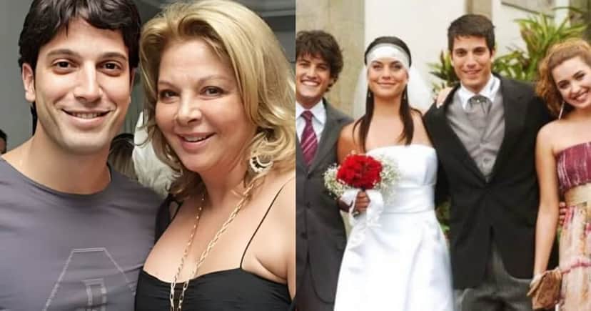 Marco Antonio Gimenez ao lado de sua mãe Vera (Foto: Reprodução/Montagem TV Foco) Marco Antonio Gimenez ao lado de sua mãe Vera (Foto: Reprodução/Montagem TV Foco)