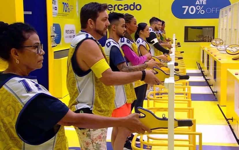 Participantes do BBB25 durante a primeira prova da nova temporada (Foto: Reprodução / Globo) Participantes do BBB25 durante a primeira prova da nova temporada (Foto: Reprodução / Globo)
