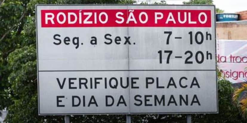Horário dos rodízios em SP (Reprodução: Internet) Horário dos rodízios em SP (Reprodução: Internet)