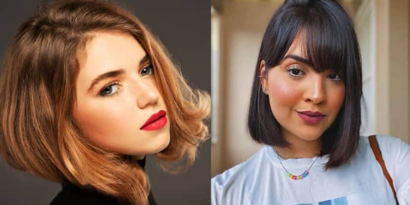 Bob clássico e franja - Rosto quadrado (Foto Reprodução/Montagem/Lennita/Tv Foco/Pinterest) Bob clássico e franja - Rosto quadrado (Foto Reprodução/Montagem/Lennita/Tv Foco/Pinterest)
