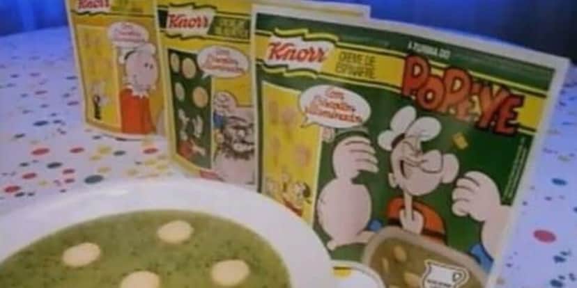 Sopinha de espinafre do Popeye -Knorr (Foto Reprodução/Pinterest) Sopinha de espinafre do Popeye -Knorr (Foto Reprodução/Pinterest)