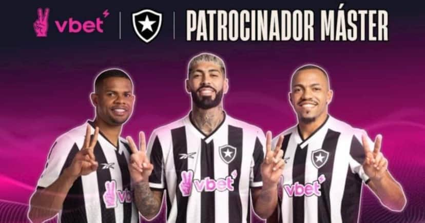 Vbet é a nova patrocinadora máster do Botafogo - (Divulgação/Botafogo) Vbet é a nova patrocinadora máster do Botafogo - (Divulgação/Botafogo)