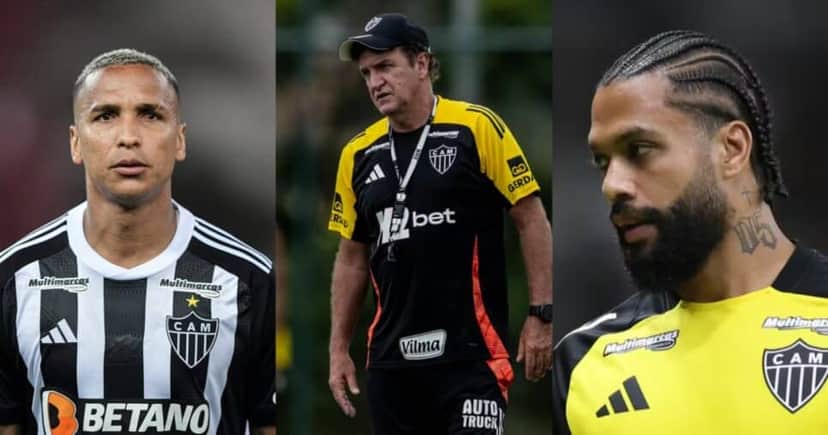 Deyverson, Cuca, Otávio, Atlético-MG (Foto: Reprodução/ Internet) Deyverson, Cuca, Otávio, Atlético-MG (Foto: Reprodução/ Internet)
