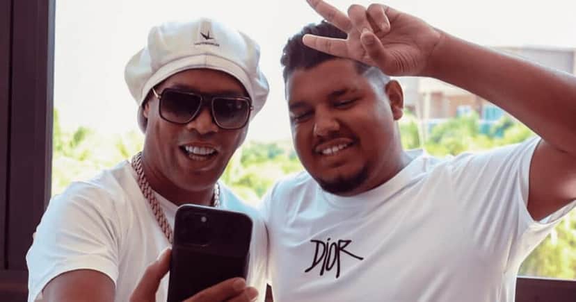 Lucas Tylty e Ronaldinho (Foto: Reprodução) Lucas Tylty e Ronaldinho (Foto: Reprodução)