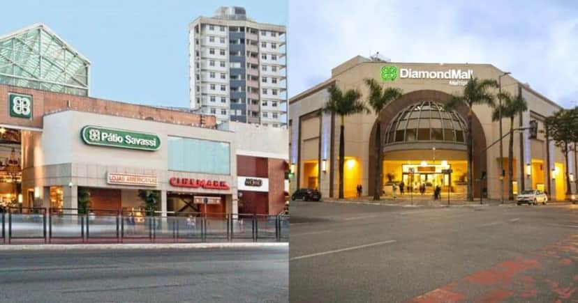 Pátio Savassi e Diamond Mall - Foto: Montagem Pátio Savassi e Diamond Mall - Foto: Montagem