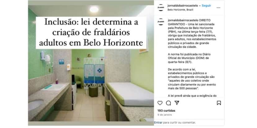 Publicação Jornal do Bairro (Foto: Reprodução / Instagram) Publicação Jornal do Bairro (Foto: Reprodução / Instagram)