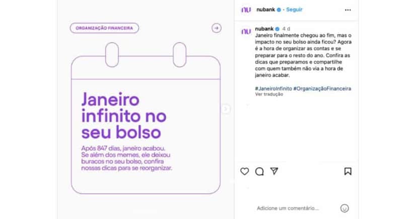 Comunicado do banco (Reprodução/Instagram) Comunicado do banco (Reprodução/Instagram)