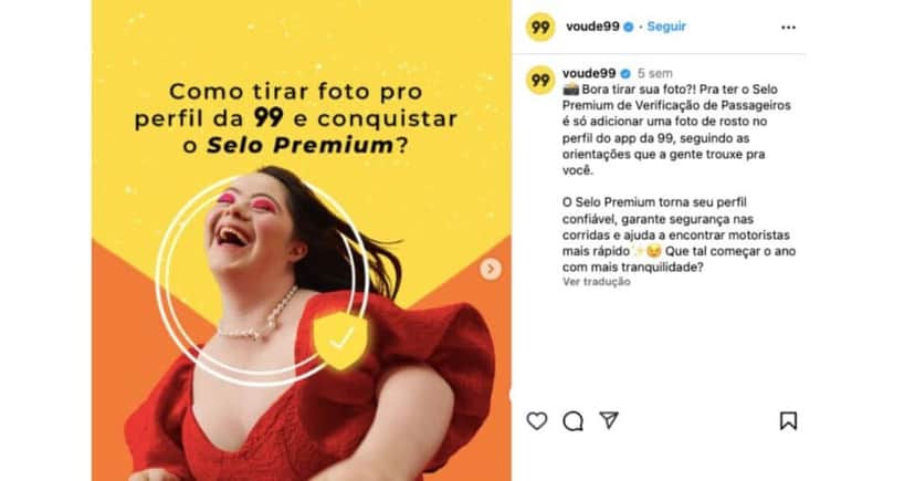 Comunicado da 99 (Reprodução/Instagram)