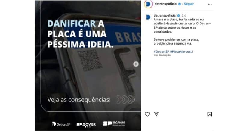 Comunicado do órgão (Reprodução/Instagram) Comunicado do órgão (Reprodução/Instagram)