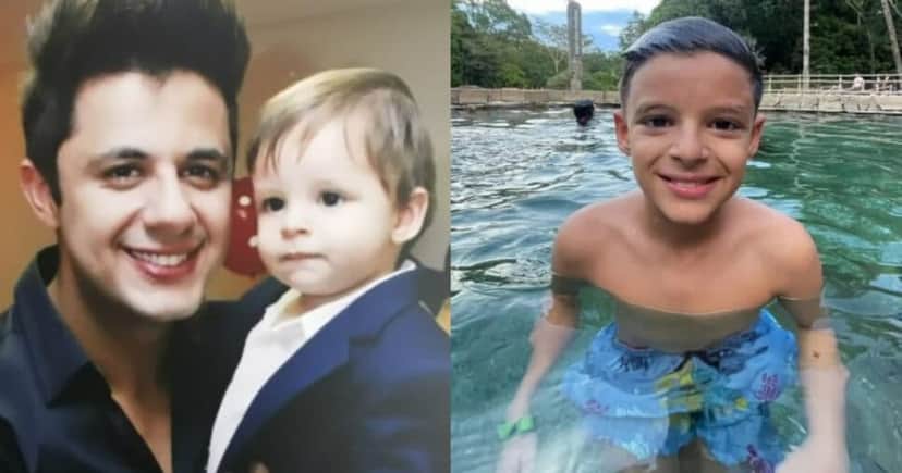 O filho do cantor sertanejo completou 12 anos no mês passado (Foto: Reprodução/Montagem TV Foco) O filho do cantor sertanejo completou 12 anos no mês passado (Foto: Reprodução/Montagem TV Foco)