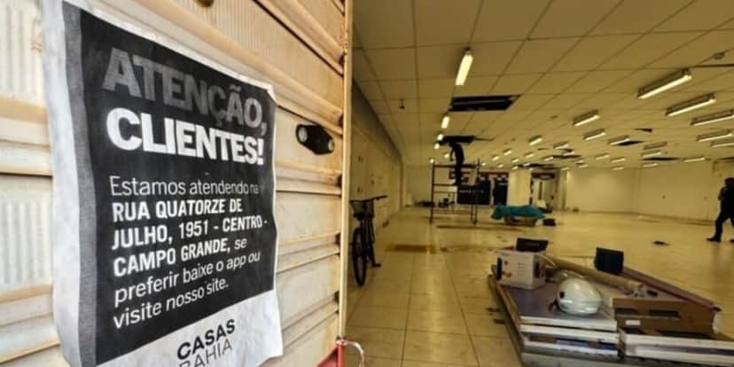 Unidade da Casas Bahia fechada no Mato Grosso do Sul (Reprodução: Marcos Tomé) Unidade da Casas Bahia fechada no Mato Grosso do Sul (Reprodução: Marcos Tomé)