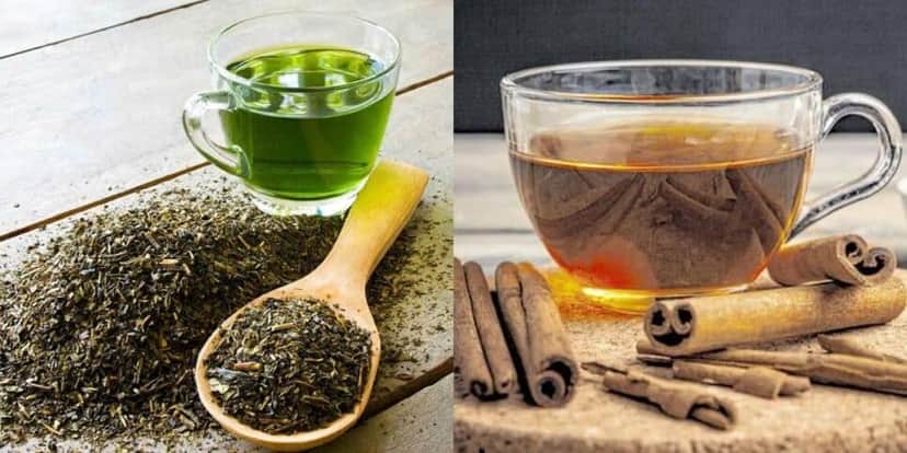 Chá-verde e Chá de canela ajudam a reduzir o açúcar no sangue (Reprodução: Montagem TV Foco) Chá-verde e Chá de canela ajudam a reduzir o açúcar no sangue (Reprodução: Montagem TV Foco)