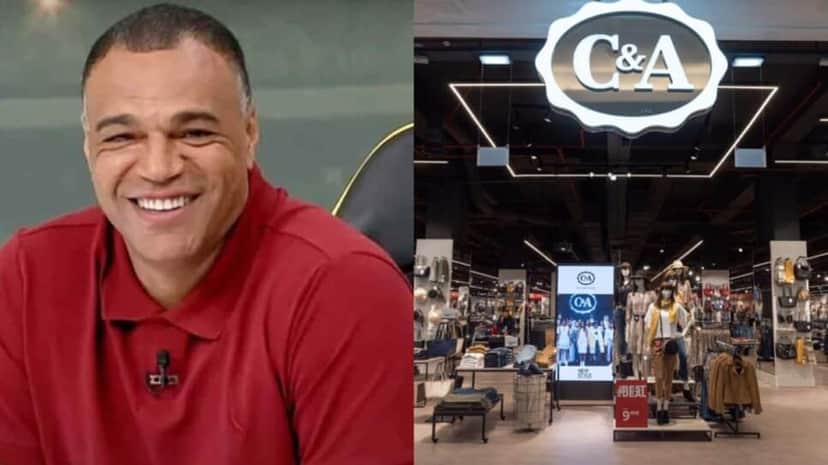 Rival da C&A: Fim de rede varejista de Denílson trouxe adeus em shoppings (Fotos: Reprodução/ Internet/ Band, Montagem)