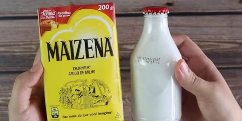 Maizena e leite para alisar o cabelo (Reprodução: Canva)