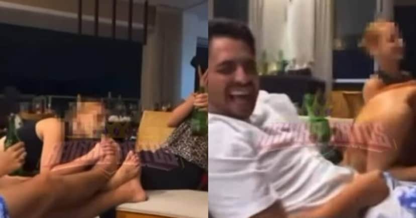 Filho de Leonardo em resenha com outras mulheres (Foto: Reprodução/Montagem TV Foco) Filho de Leonardo em resenha com outras mulheres (Foto: Reprodução/Montagem TV Foco)