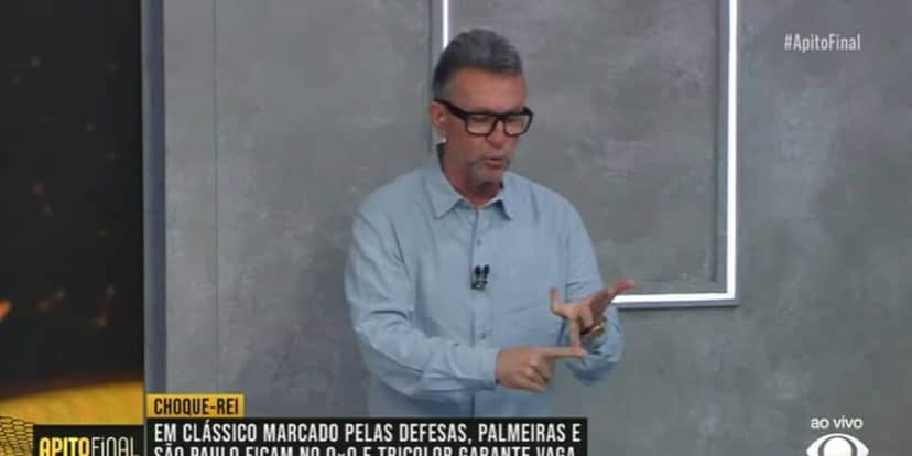 Neto apresenta o Apito Final (Reprodução: Band) Neto apresenta o Apito Final (Reprodução: Band)