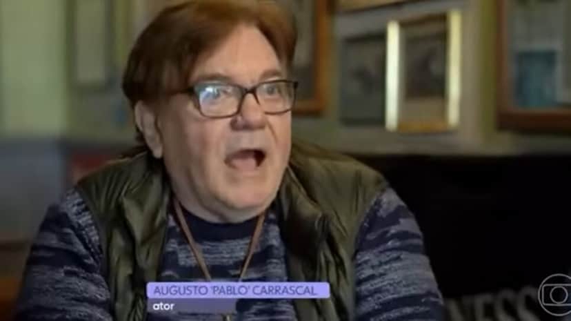 O artista em entrevista ao Globo Repórter, no dia da morte do ex-patrão (Foto: Reprodução/ Globo)