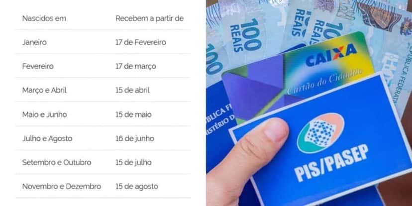Calendário do PIS/PASEP em 2025 (Reprodução: Montagem TV Foco) Calendário do PIS/PASEP em 2025 (Reprodução: Montagem TV Foco)