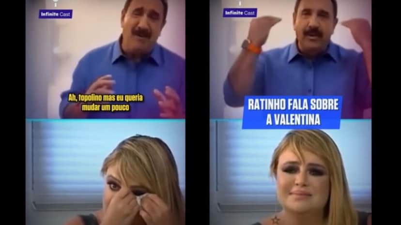 Apresentador abriu o jogo sobre criação da personagem e não poupou elogios à ex-funcionária (Fotos: Reprodução/ Corte Infinite cast/ YouTube/ Montagem) Apresentador abriu o jogo sobre criação da personagem e não poupou elogios à ex-funcionária (Fotos: Reprodução/ Corte Infinite cast/ YouTube/ Montagem)