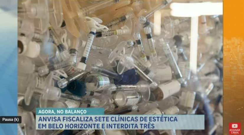 Produtos injetáveis reutilizados (Foto Reprodução/Record)