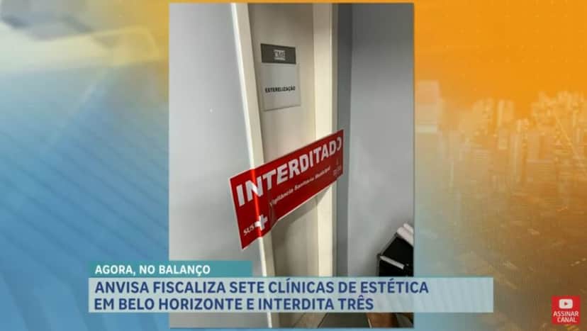 Três clínicas de estética em BH foram interditadas (Foto Reprodução/Record)