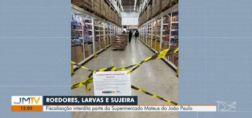 Setores foram interditados (Foto: Reprodução/Globo)
