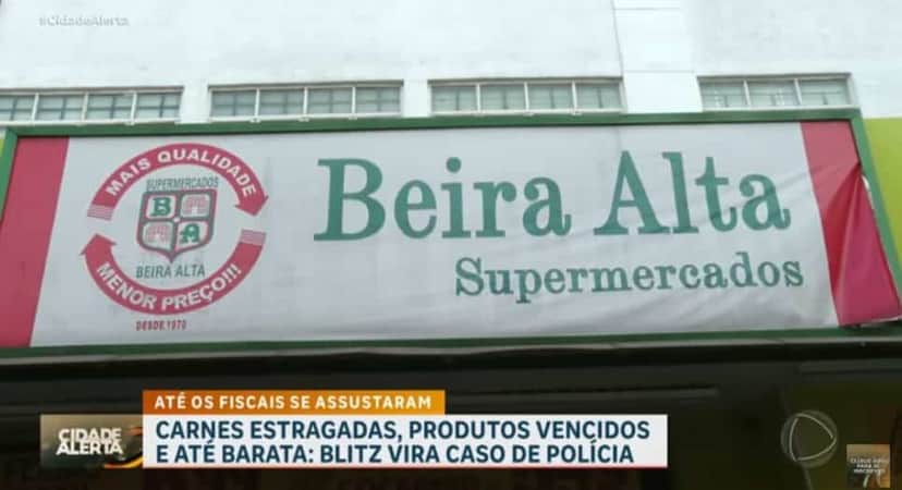 Reportagem da Record denunciou irregularidades do Supermercado Beira Alta (Foto Reprodução/Youtube) Reportagem da Record denunciou irregularidades do Supermercado Beira Alta (Foto Reprodução/Youtube)