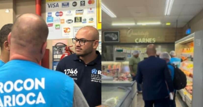 Fiscalização no supermercado Fiscalização no supermercado