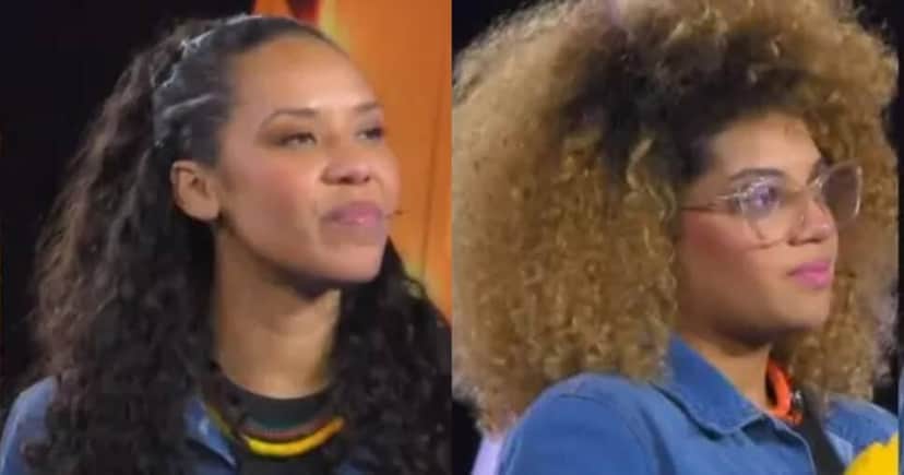 Luciana e Thaisiane não conseguiram sair com o valor desejado do The Wall, do Domingão com Huck, da Globo (Foto: Reprodução) Luciana e Thaisiane não conseguiram sair com o valor desejado do The Wall, do Domingão com Huck, da Globo (Foto: Reprodução)