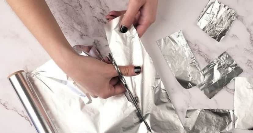 Papel alumínio para as unhas Papel alumínio para as unhas
