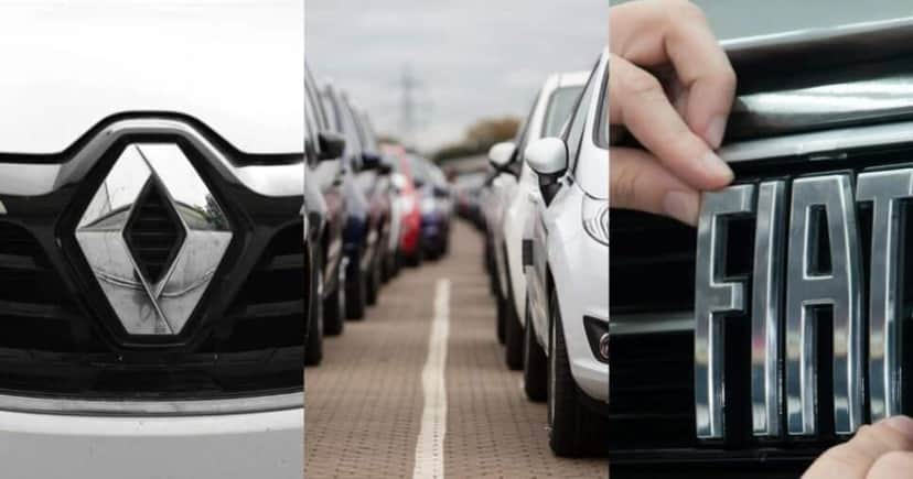 5 carros, incluindo Renault e n°1 da Fiat, serão extintos no Brasil em 2025 - Foto: Montagem 5 carros, incluindo Renault e n°1 da Fiat, serão extintos no Brasil em 2025 - Foto: Montagem