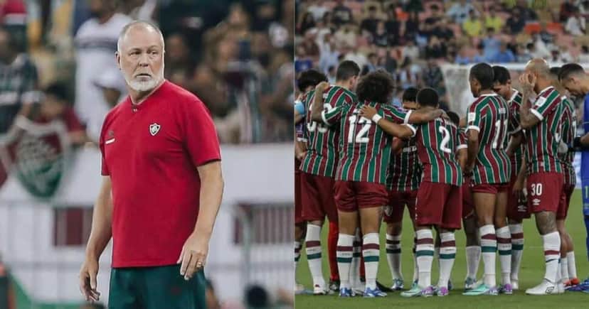 Mano Menezes sofre com 2 viradas no Fluminense (Reprodução/Montagem TV Foco/Canva) Mano Menezes sofre com 2 viradas no Fluminense (Reprodução/Montagem TV Foco/Canva)